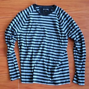 Banana Republic blue/black striped long sleeve